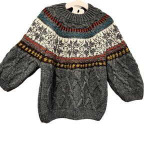 Zara Baby Fair Isle Sweater, Gray 18-24 mos